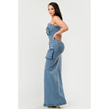 Urban Chic Denim Gown - Spicie's Boutique