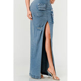 Urban Chic Denim Gown - Spicie's Boutique