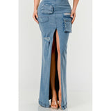 Urban Chic Denim Gown - Spicie's Boutique