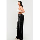 Athina Black washed out cargo pants - Spicie's Boutique