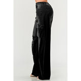 Athina Black washed out cargo pants - Spicie's Boutique