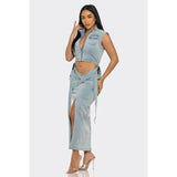Modern Edge Denim Co-ord Set - Spicie's Boutique