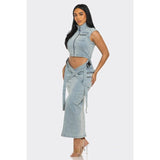 Modern Edge Denim Co-ord Set - Spicie's Boutique