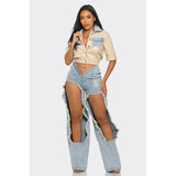 Reinvented Classic Two-Piece Denim Ensemble - Spicie's Boutique