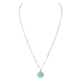 Initial L Turquoise Pendant Necklace - Spicie's Boutique