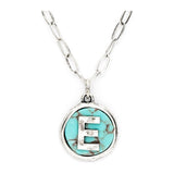 Initial E Turquoise Pendant Necklace - Spicie's Boutique
