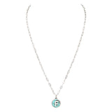 Initial F Turquoise Pendant Necklace - Spicie's Boutique