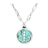 Initial I Turquoise Pendant Necklace - Spicie's Boutique