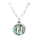 Initial N Turquoise Pendant Necklace - Spicie's Boutique