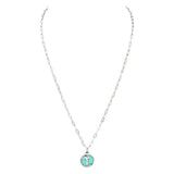 Initial T Turquoise Pendant Necklace - Spicie's Boutique