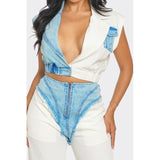 Denim Urban Chic Fusion Set - Spicie's Boutique