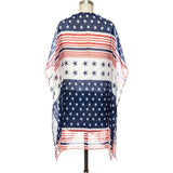 Americana Star Printed Kimono Cardigan - Spicie's Boutique