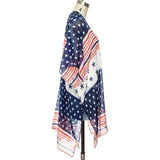 Americana Star Printed Kimono Cardigan - Spicie's Boutique