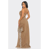 Vintage Washed Distressed Cargo Maxi Dress - Spicie's Boutique