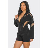 Chic Mesh-Panelled Black Romper - Spicie's Boutique