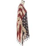 Vintage US Flag Shaped Shawl - Spicie's Boutique