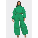 Green Puffy Set - Spicie's Boutique
