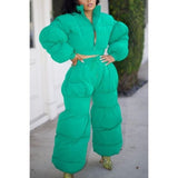Green Puffy Set - Spicie's Boutique