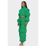 Green Puffy Set - Spicie's Boutique