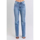 Judy Blue Raw Hem High Rise Bootcut Jeans - Spicie's Boutique