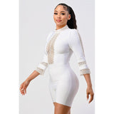 MORE THAN ENOUGH LACE BANDAGE ROMPER - Spicie's Boutique