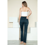 Judy Blue Button Fly Hem Destroy Straight Jeans - Spicie's Boutique