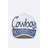 Blue Crystal Cowboys Fashion Cap - Spicie's Boutique