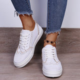 Lace-Up Suedette Flat Sneakers - Spicie's Boutique