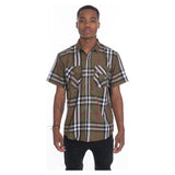 Men's Casual Short Sleeve Checker Shirts - Spicie's Boutique