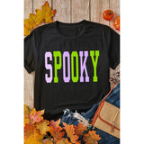 SPOOKY Round Neck Short Sleeve T-Shirt - Spicie's Boutique