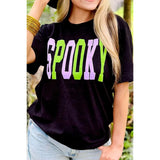SPOOKY Round Neck Short Sleeve T-Shirt - Spicie's Boutique