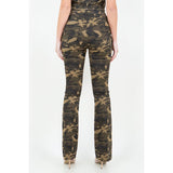 American Bazi V-Cut Ruched Camo Flare Pants - Spicie's Boutique