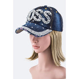 Boss Crystal Embellished Cotton Cap - Spicie's Boutique