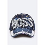 Boss Crystal Embellished Cotton Cap - Spicie's Boutique