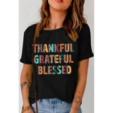 Letter Graphic Round Neck Short Sleeve T-Shirt - Spicie's Boutique