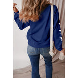 GAME DAY Star Round Neck Long Sleeve Sweatshirt - Spicie's Boutique