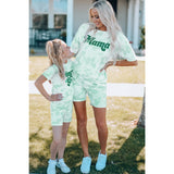 Girls Printed Letter Graphic Lounge Set