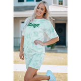 Women Printed Letter Graphic Lounge Set