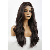 13*2" Lace Front Wigs Synthetic Long Wave 26" Heat Safe 150% Density- Brown - Spicie's Boutique