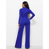Long Sleeve Mock Neck Wide Leg Jumpsuit - Spicie's Boutique