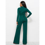 Long Sleeve Mock Neck Wide Leg Jumpsuit - Spicie's Boutique