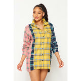 Plaid Multi Color Shacket/Top - Spicie's Boutique