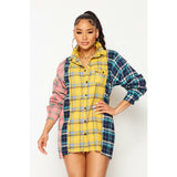 Plaid Multi Color Shacket/Top - Spicie's Boutique