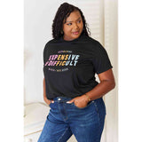 Simply Love Slogan Graphic Cuffed Sleeve T-Shirt - Spicie's Boutique