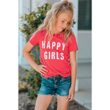 Girls Letter Graphic Short Sleeve T-Shirt- Mommy & Me
