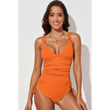Tied Cutout Plunge One-Piece Swimsuit - Spicie's Boutique