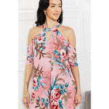 Fresh-Cut Flowers Cold-Shoulder Dress - Spicie's Boutique