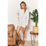 Double Take Floral Long Sleeve Top and Shorts Loungewear Set - Spicie's Boutique