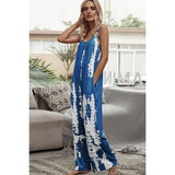 Tie-Dye Spaghetti Strap Jumpsuit with Pockets - Spicie's Boutique