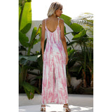 Tie-Dye Spaghetti Strap Jumpsuit with Pockets - Spicie's Boutique